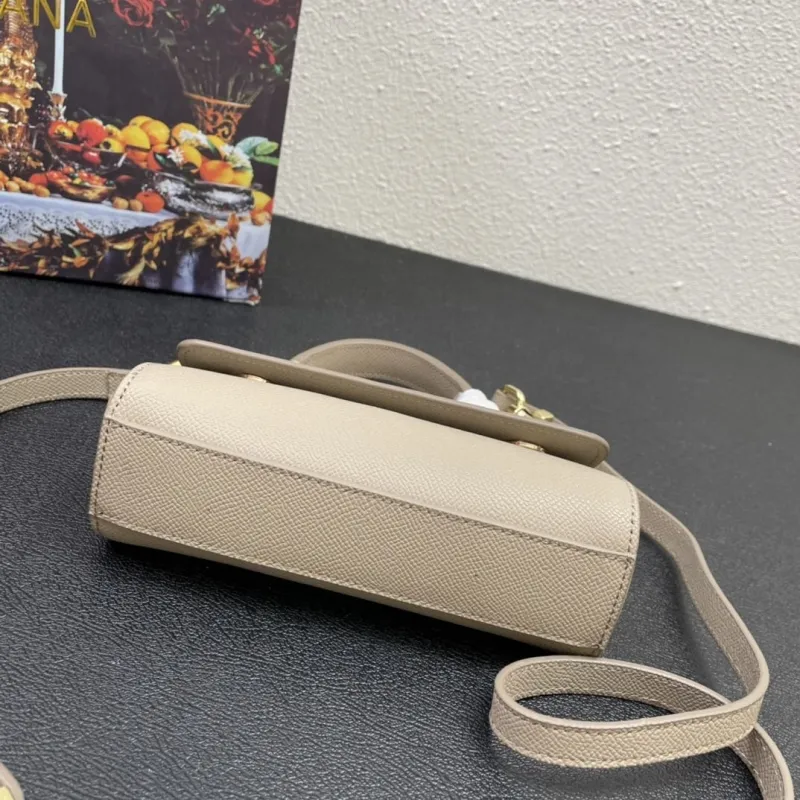 D&G Taupe Mini Top Handle Crossbody Bag 349 - Image 7