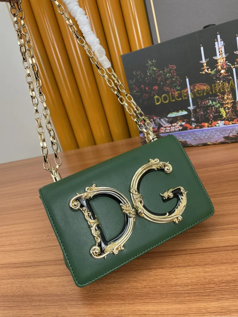 Dolce & Gabbana Green Chain Satchel Bag - Image 3
