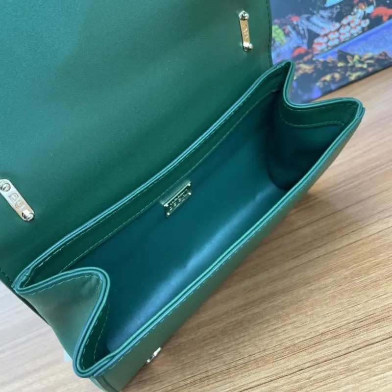 Dolce & Gabbana Green Chain Satchel Bag - Image 7