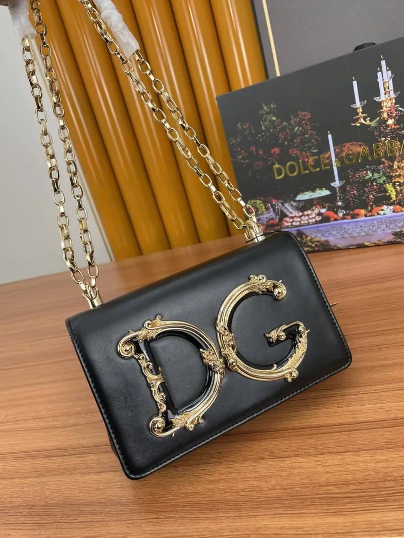Dolce Gabbana Black Chain Satchel Bag - Image 3