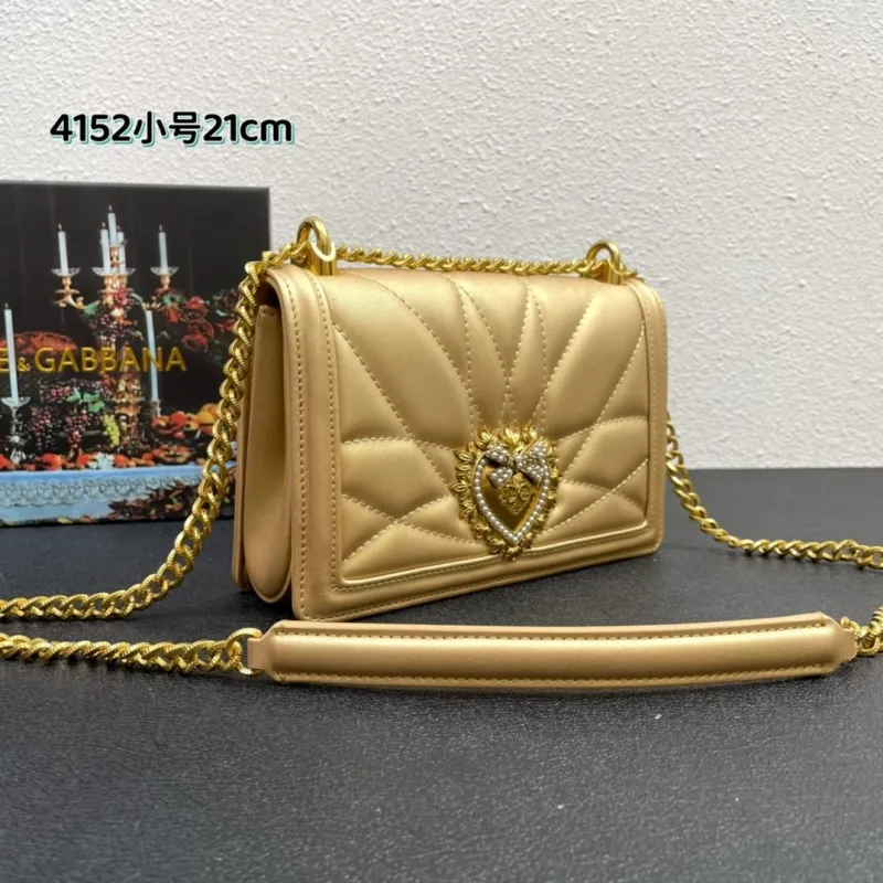 Alternative view of Dolce Gabbana Gold Small Satchel Bag