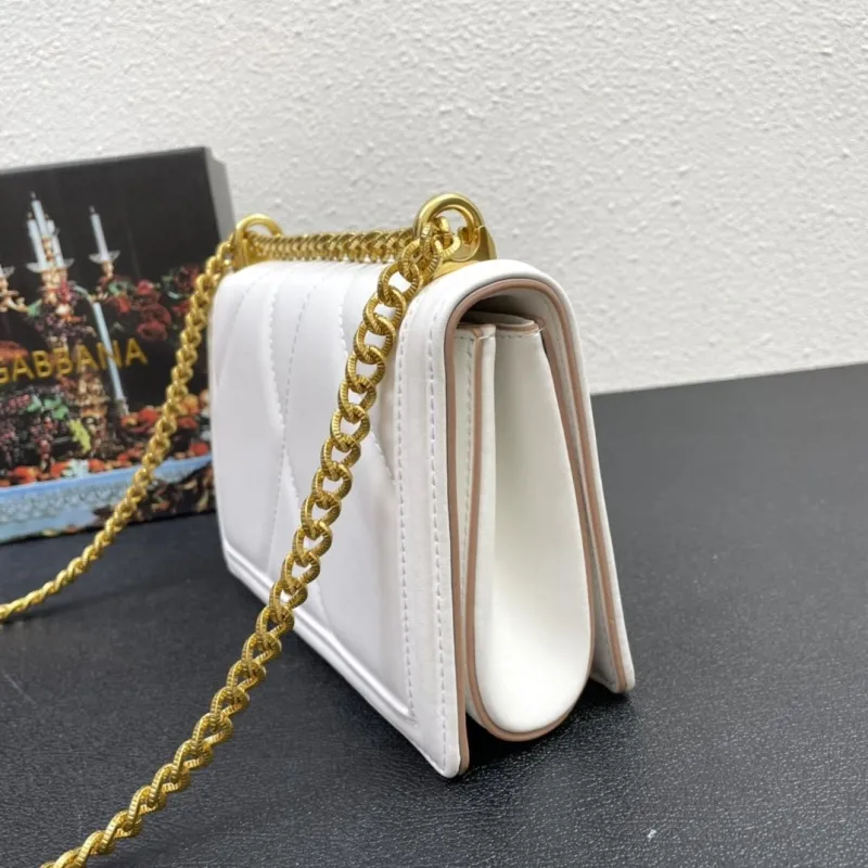 Dolce & Gabbana White Small 21cm 4152 Satchel Bag - Image 4