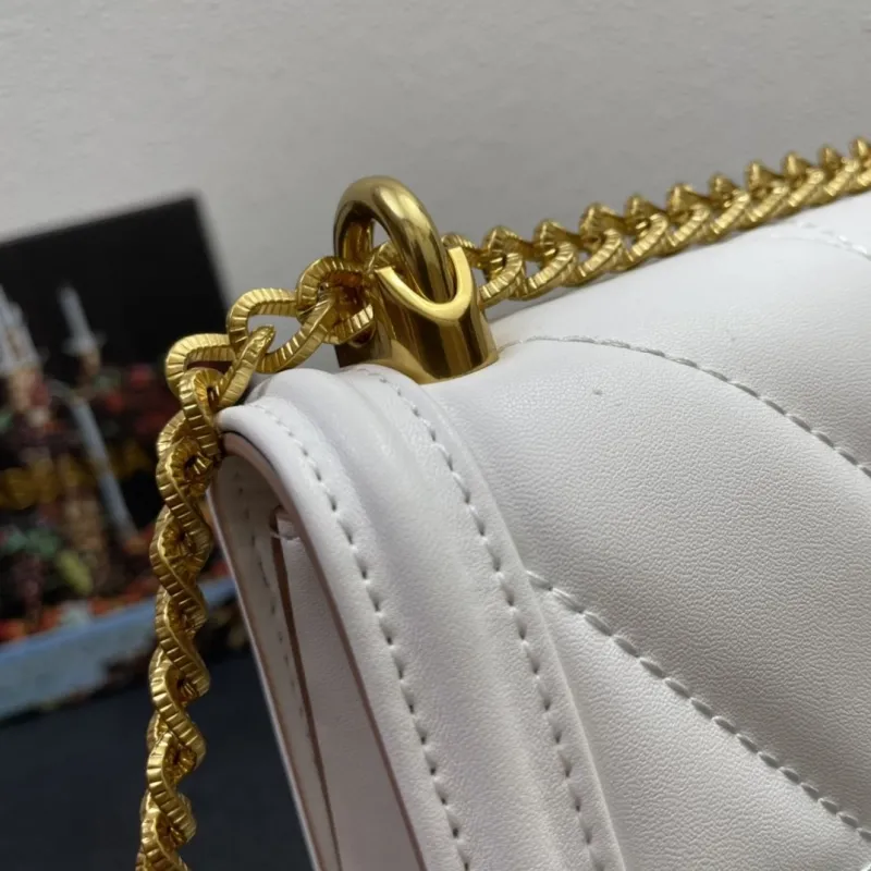 Dolce & Gabbana White Small 21cm 4152 Satchel Bag - Image 6