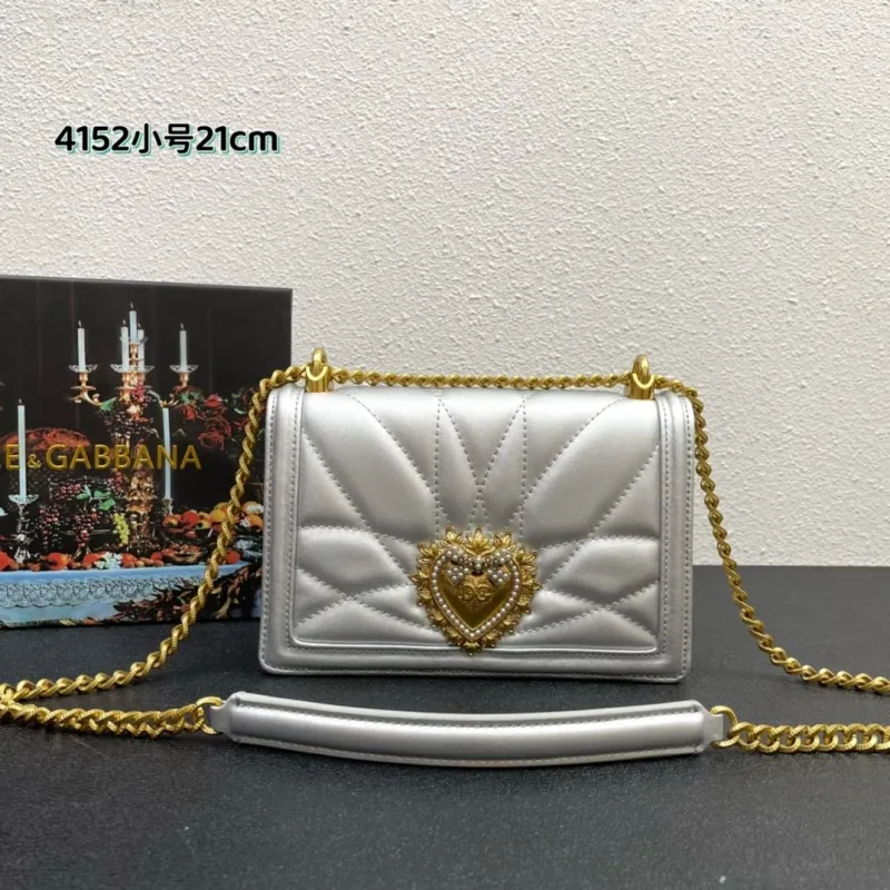 Dolce & Gabbana Silver Small 4152 Satchel Bag