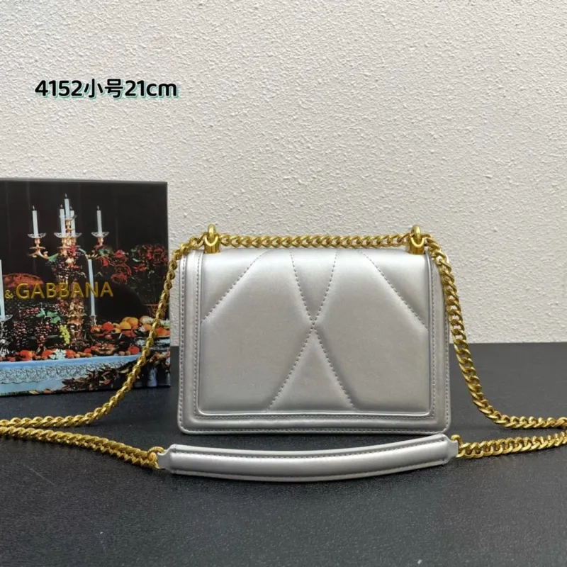 Dolce & Gabbana Silver Small 4152 Satchel Bag - Image 3