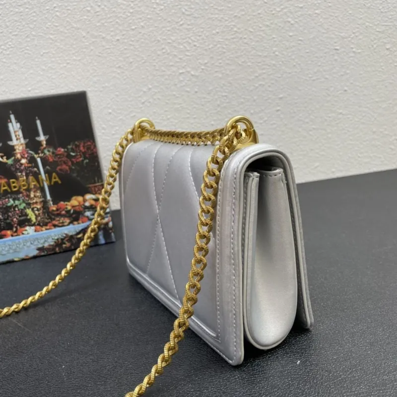 Dolce & Gabbana Silver Small 4152 Satchel Bag - Image 4