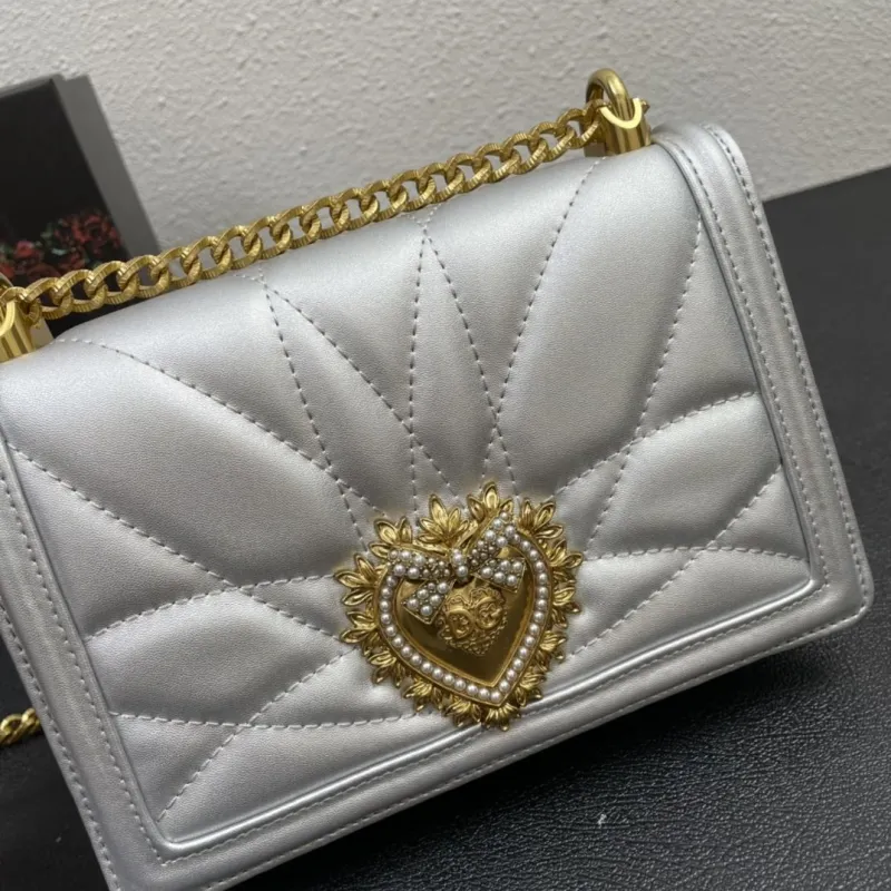 Dolce & Gabbana Silver Small 4152 Satchel Bag - Image 5