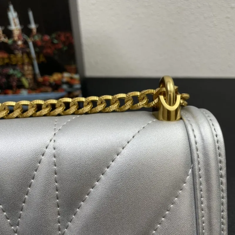 Dolce & Gabbana Silver Small 4152 Satchel Bag - Image 6