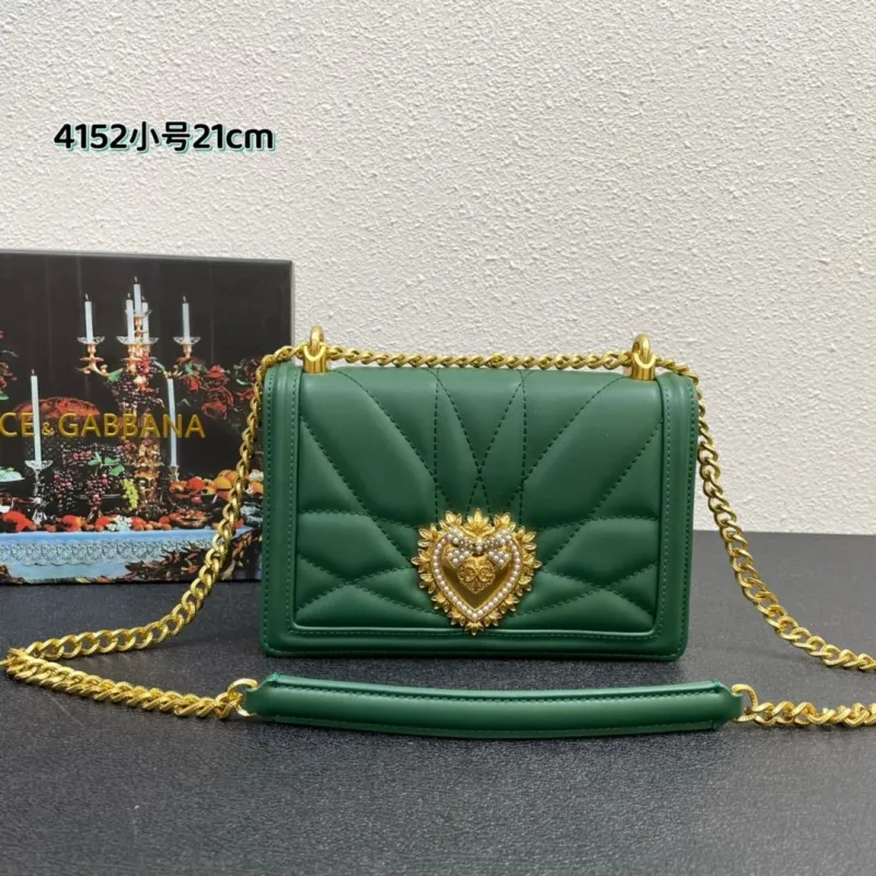 Dolce & Gabbana Green Small Satchel Bag 4152