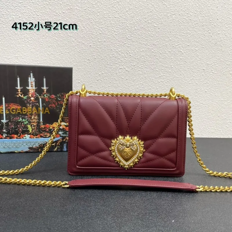 Dolce & Gabbana 4152 Small Burgundy Crossbody Bag
