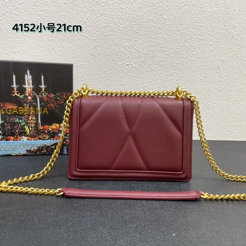 Dolce & Gabbana 4152 Small Burgundy Crossbody Bag - Image 3