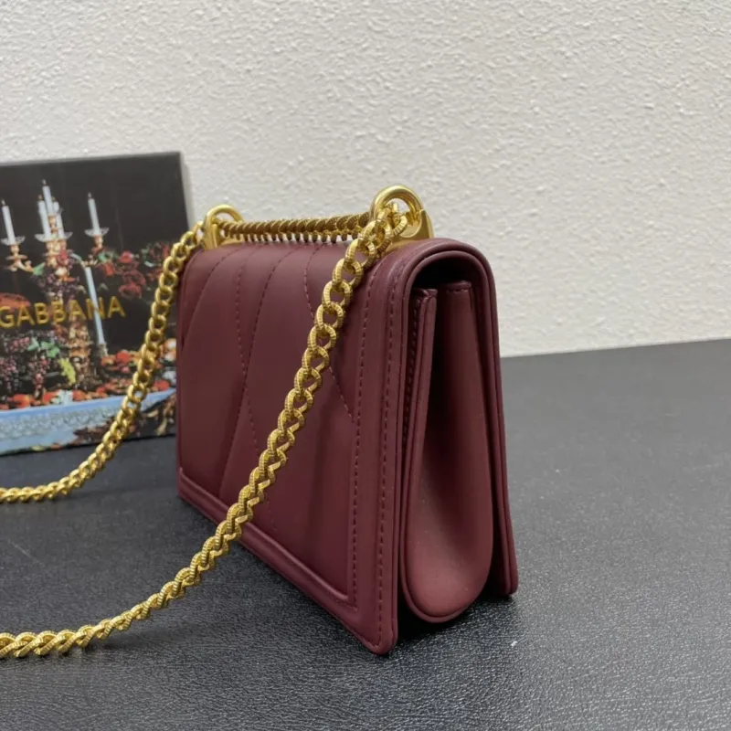 Dolce & Gabbana 4152 Small Burgundy Crossbody Bag - Image 4