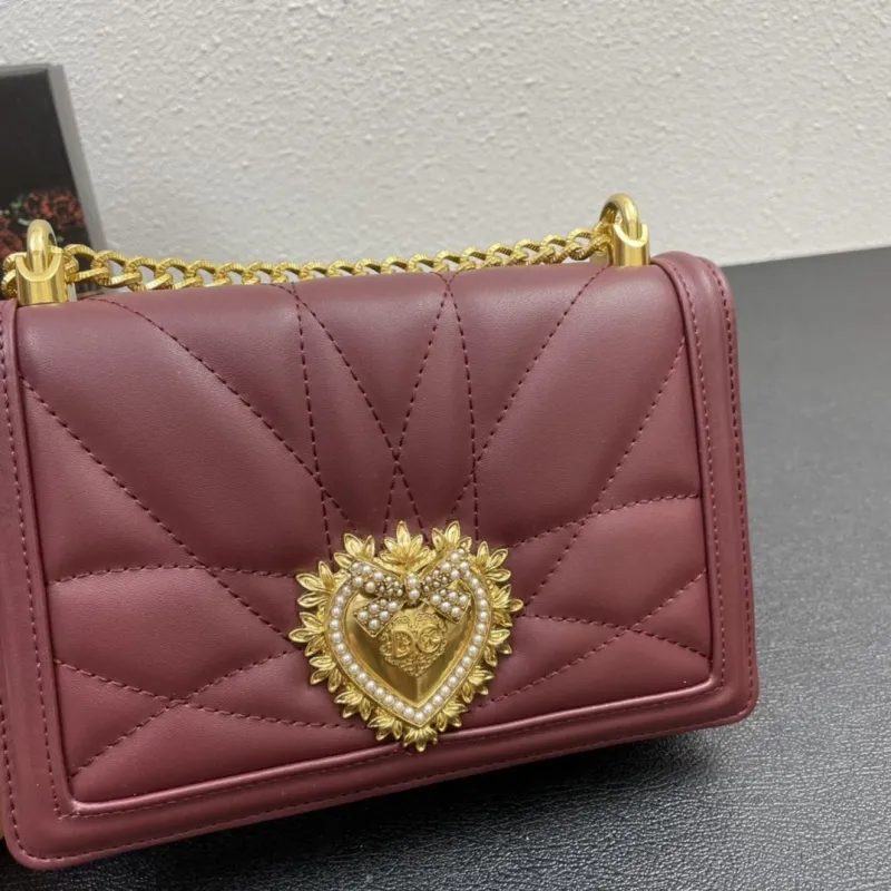 Dolce & Gabbana 4152 Small Burgundy Crossbody Bag - Image 5