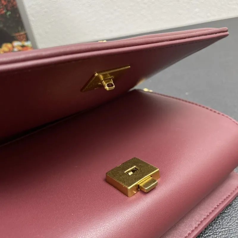 Dolce & Gabbana 4152 Small Burgundy Crossbody Bag - Image 9