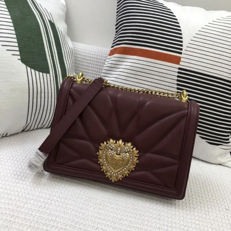 D&G Burgundy Crossbody Satchel Bag 37