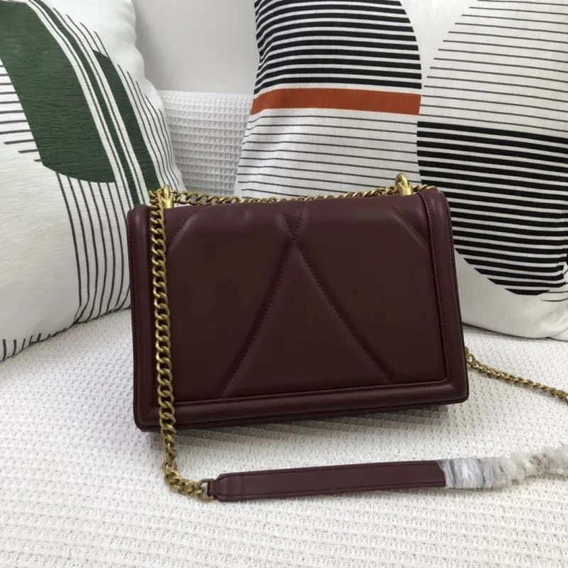 D&G Burgundy Crossbody Satchel Bag 37 - Image 3