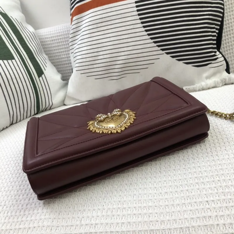 D&G Burgundy Crossbody Satchel Bag 37 - Image 7