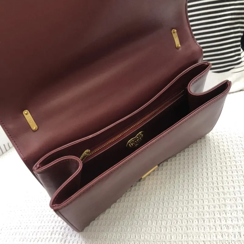 D&G Burgundy Crossbody Satchel Bag 37 - Image 8