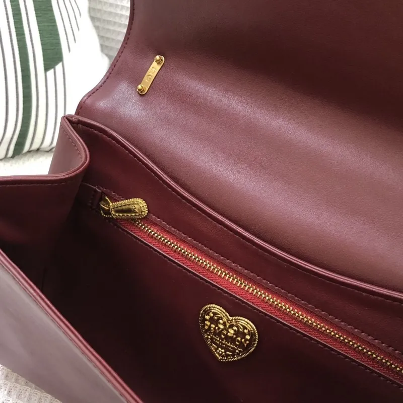 D&G Burgundy Crossbody Satchel Bag 37 - Image 9