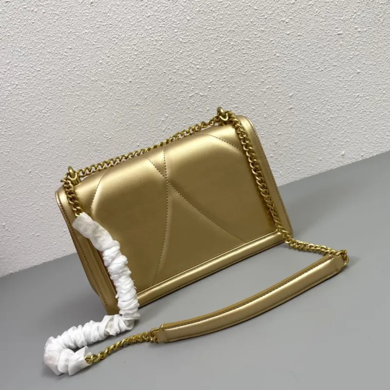 Alternative view of D&G Gold Quilted Chain Satchel Bag