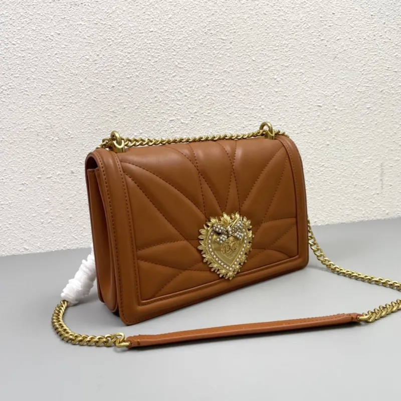 Alternative view of D&G Brown Leather Crossbody Satchel Bag