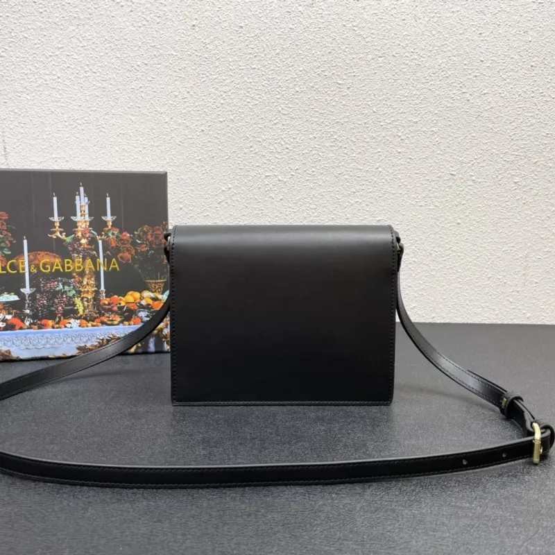 Dolce & Gabbana Black DG Crossbody Satchel Bag - Image 3