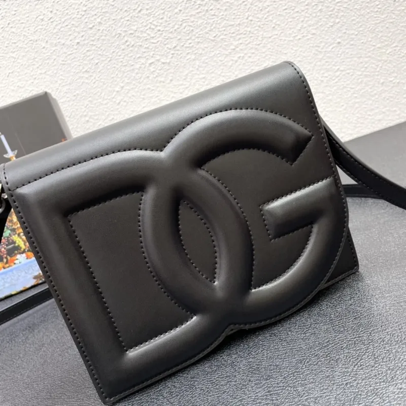 Dolce & Gabbana Black DG Crossbody Satchel Bag - Image 4