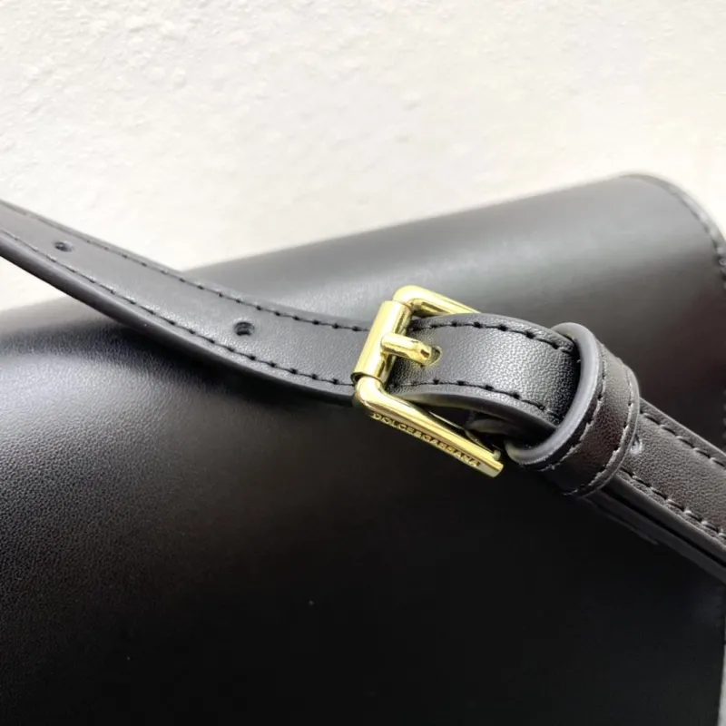 Dolce & Gabbana Black DG Crossbody Satchel Bag - Image 6