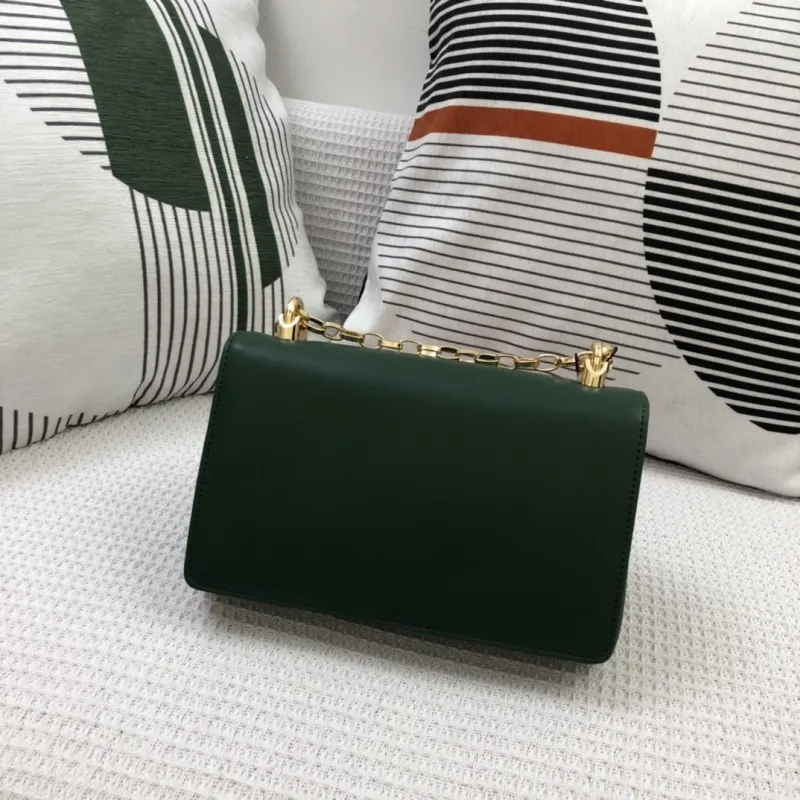 Alternative view of DG Dark Green Leather Satchel Bag 60