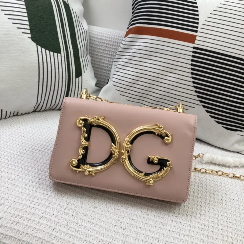 DG Pink Leather Satchel Bag 63