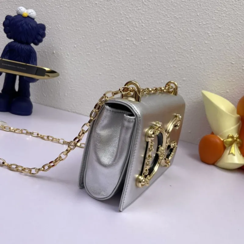D&G Silver Chain Crossbody Satchel Bag - Image 3
