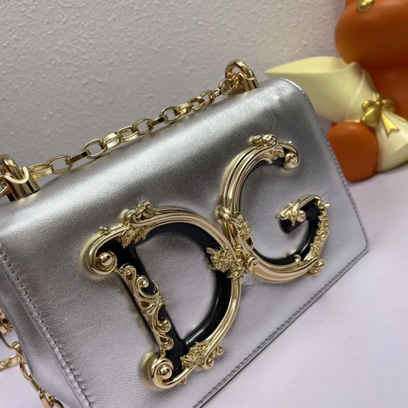 D&G Silver Chain Crossbody Satchel Bag - Image 4