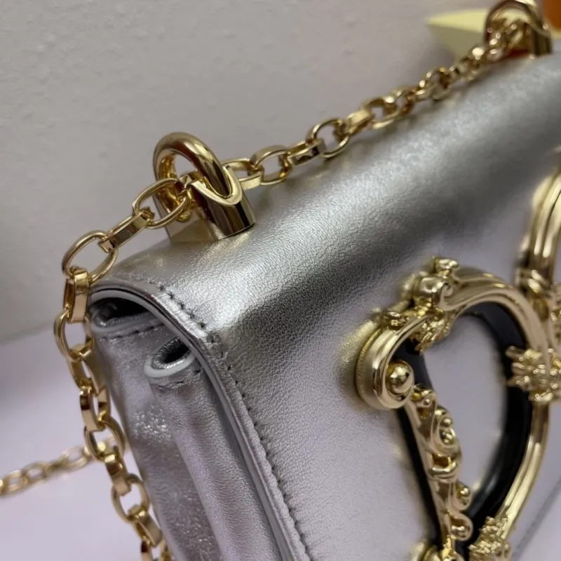 D&G Silver Chain Crossbody Satchel Bag - Image 5
