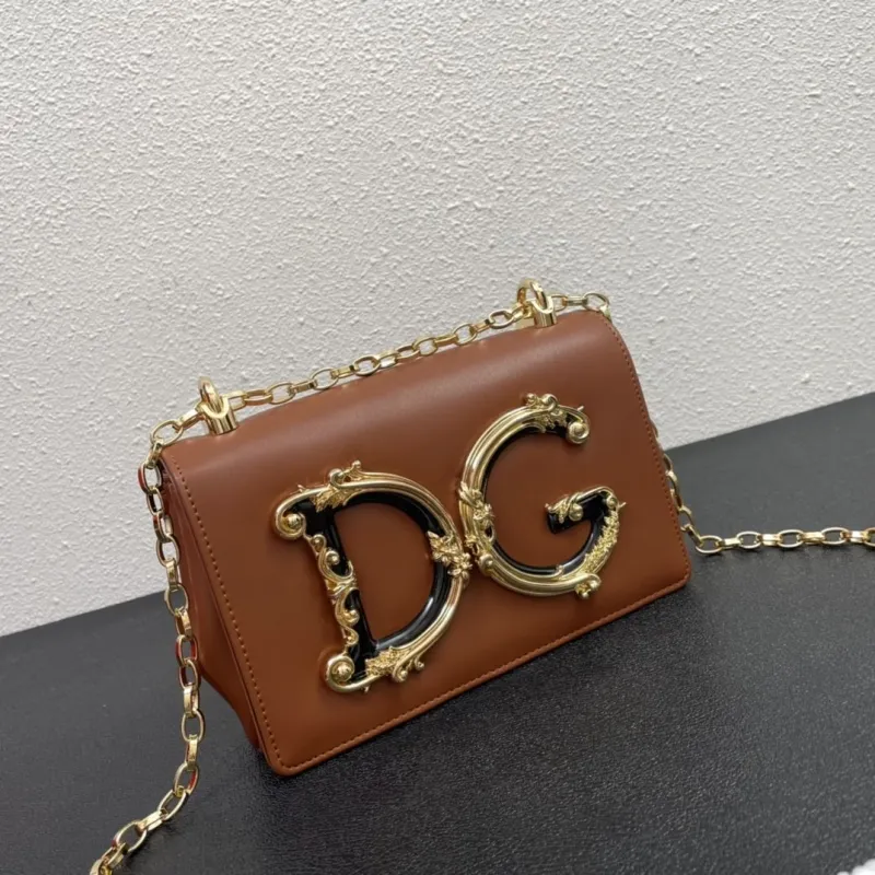 Alternative view of D&G Brown Leather Chain Satchel Bag