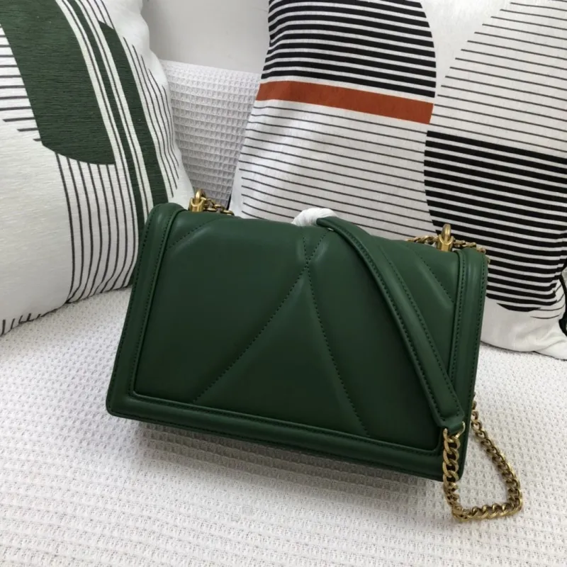 D&G Green Quilted Satchel Crossbody Bag - Image 3
