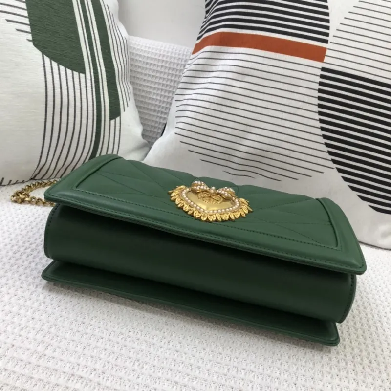 D&G Green Quilted Satchel Crossbody Bag - Image 7