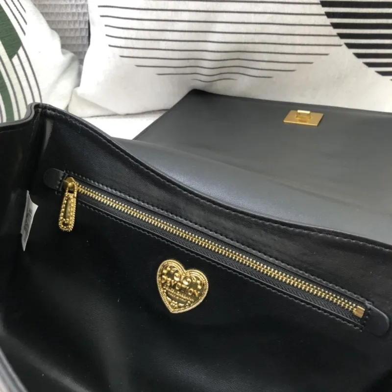 D&G Black Quilted Leather Satchel Bag - Image 9