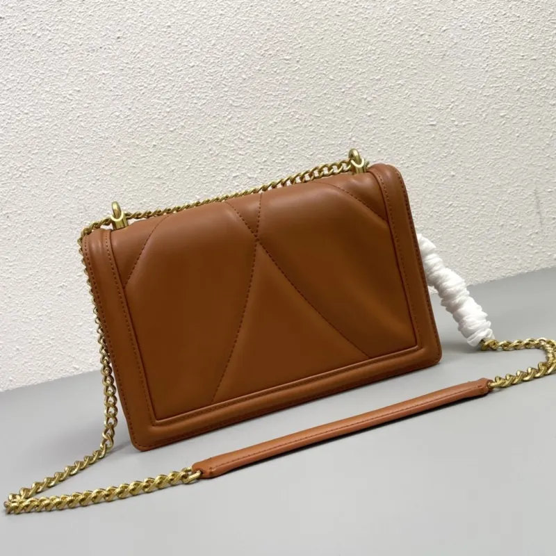 D&G Brown Leather Satchel Bag 76 - Image 3