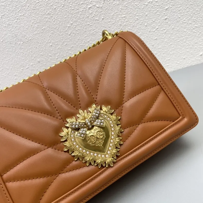 D&G Brown Leather Satchel Bag 76 - Image 4