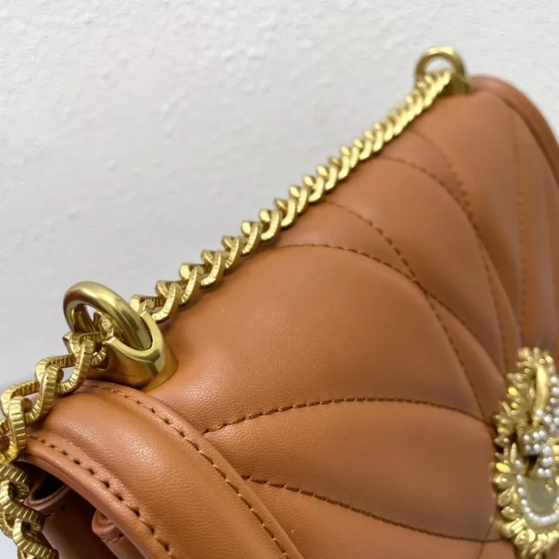 D&G Brown Leather Satchel Bag 76 - Image 5