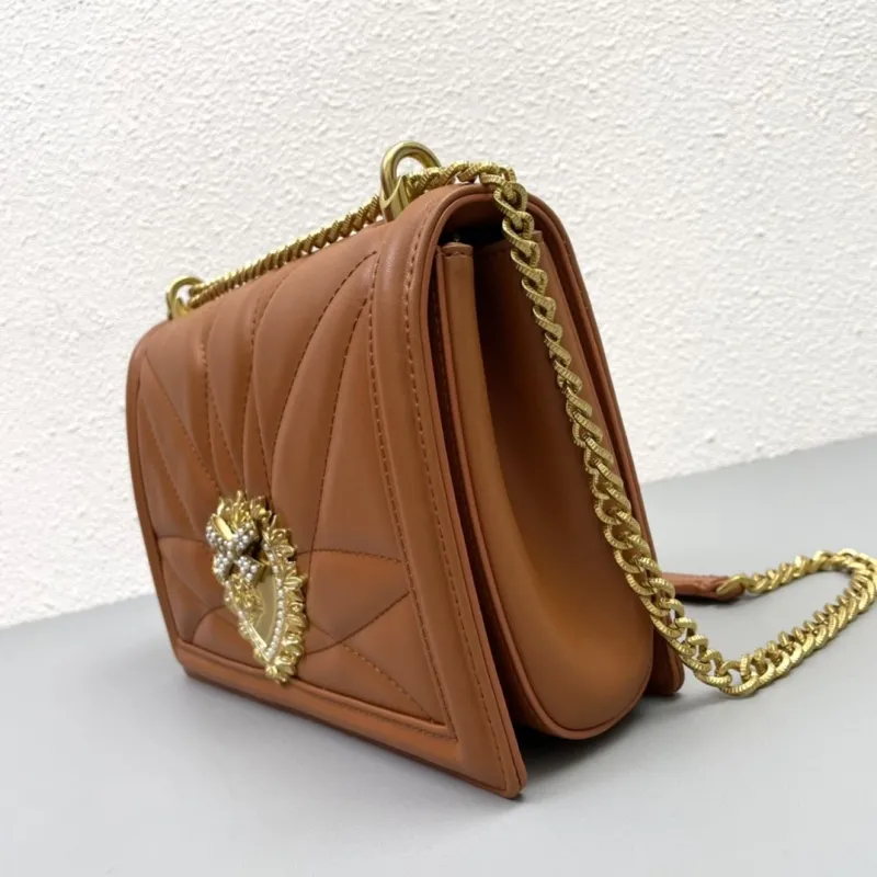 D&G Brown Leather Satchel Bag 76 - Image 6