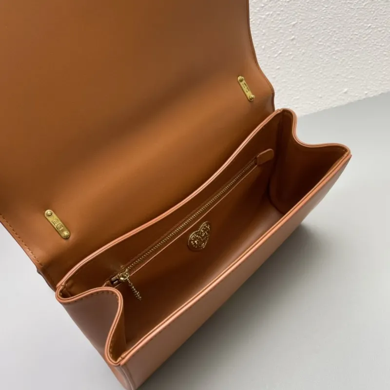 D&G Brown Leather Satchel Bag 76 - Image 8