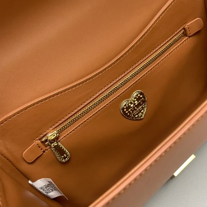 D&G Brown Leather Satchel Bag 76 - Image 9