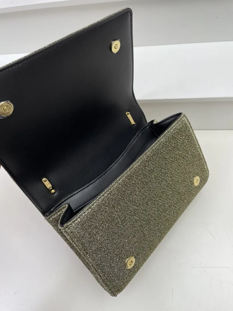 Dolce & Gabbana Glitter Green Chain Satchel Bag 85 - Image 8
