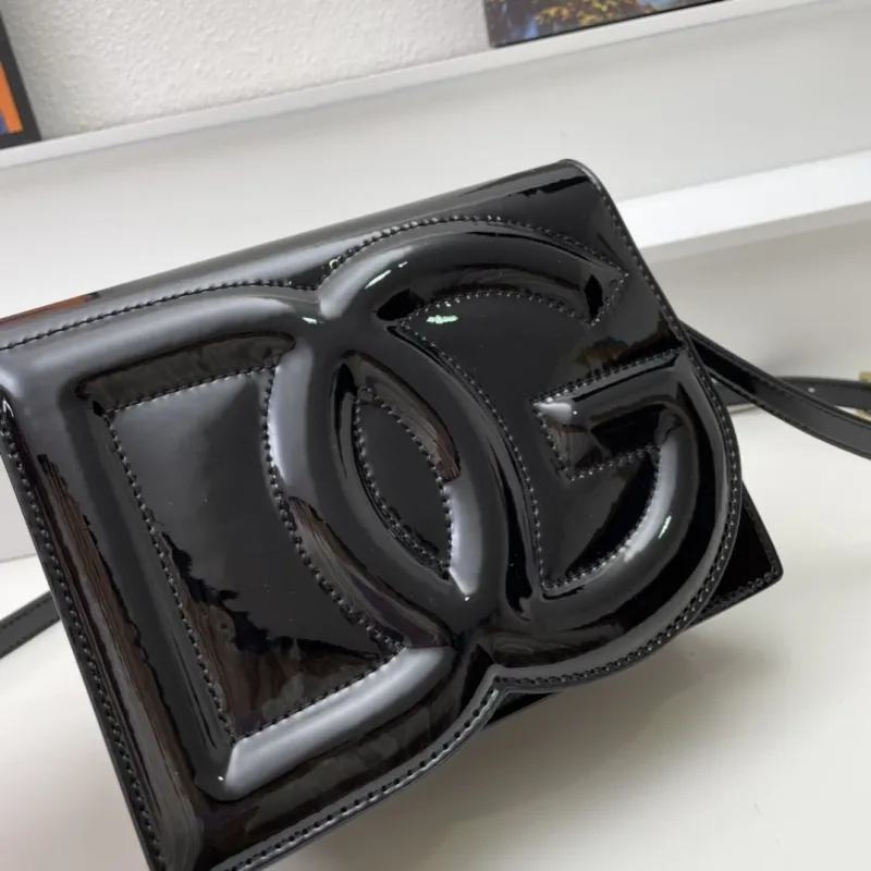 Dolce Gabbana Black Patent Crossbody Bag - Image 4