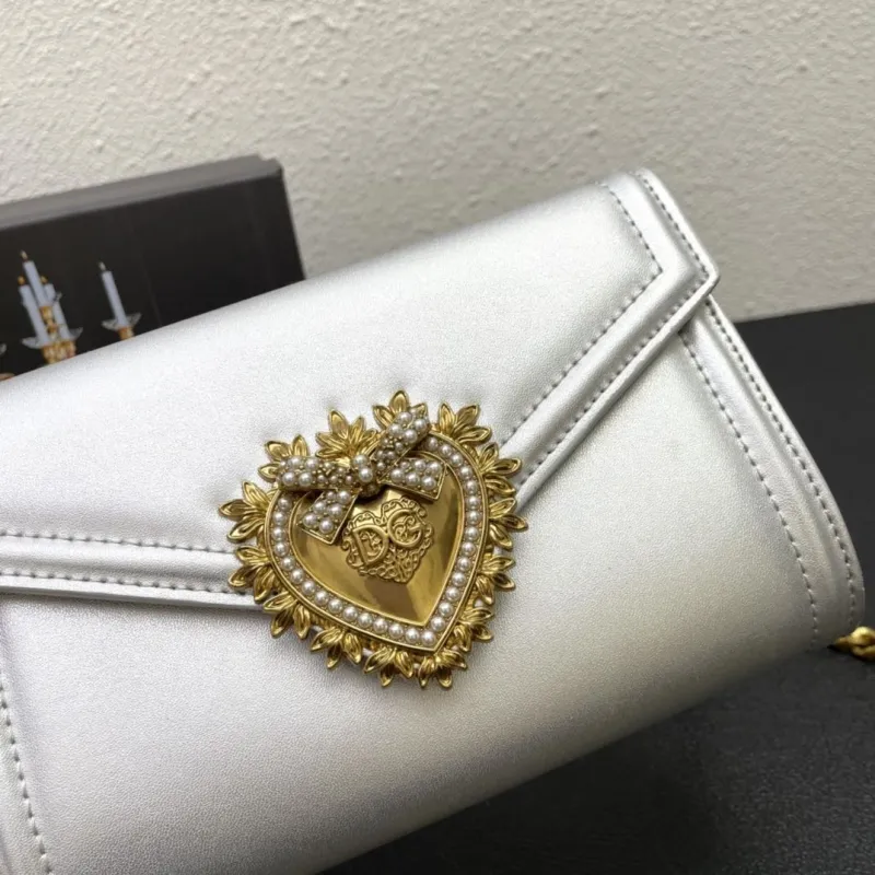 Dolce & Gabbana Silver Chain Satchel Bag - Image 5