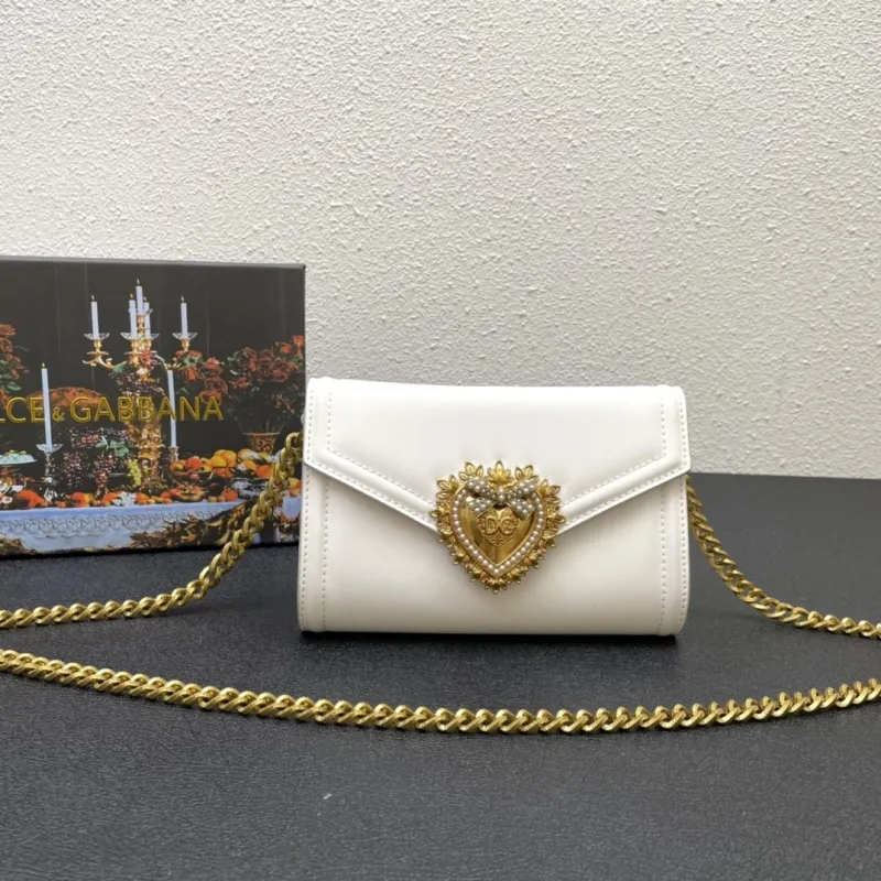 Dolce & Gabbana White Chain Crossbody Bag