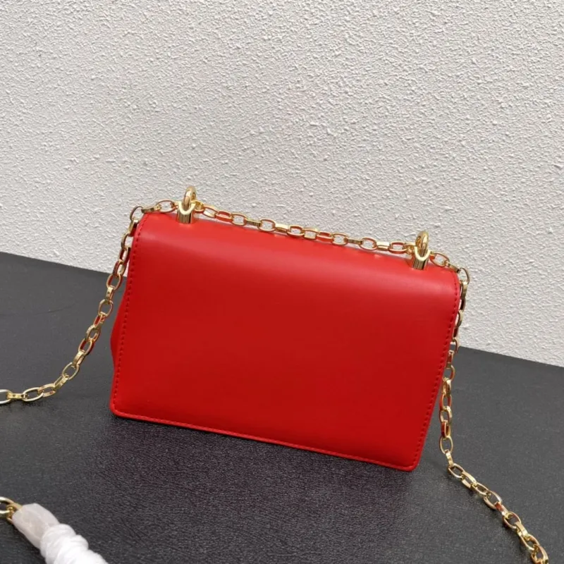 DG Red Chain Crossbody Satchel Bag 108 - Image 3