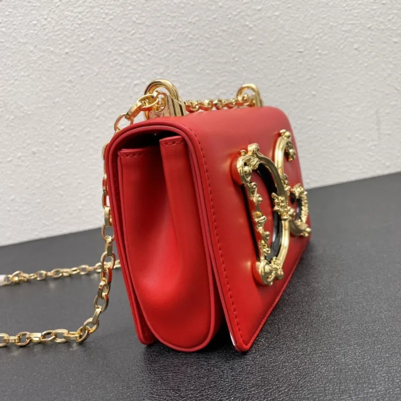 DG Red Chain Crossbody Satchel Bag 108 - Image 5