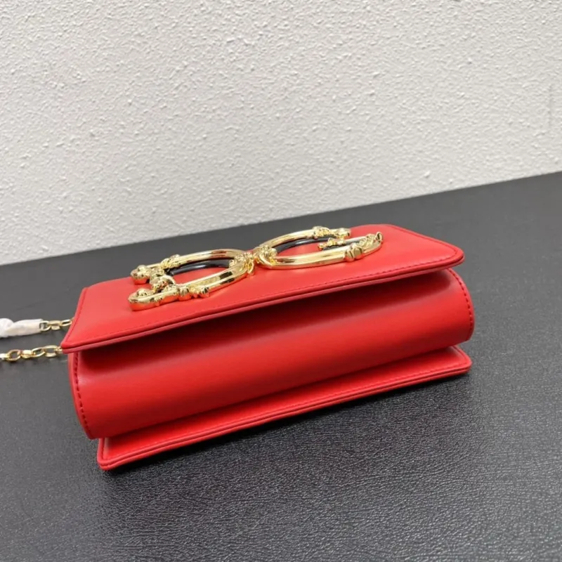 DG Red Chain Crossbody Satchel Bag 108 - Image 7